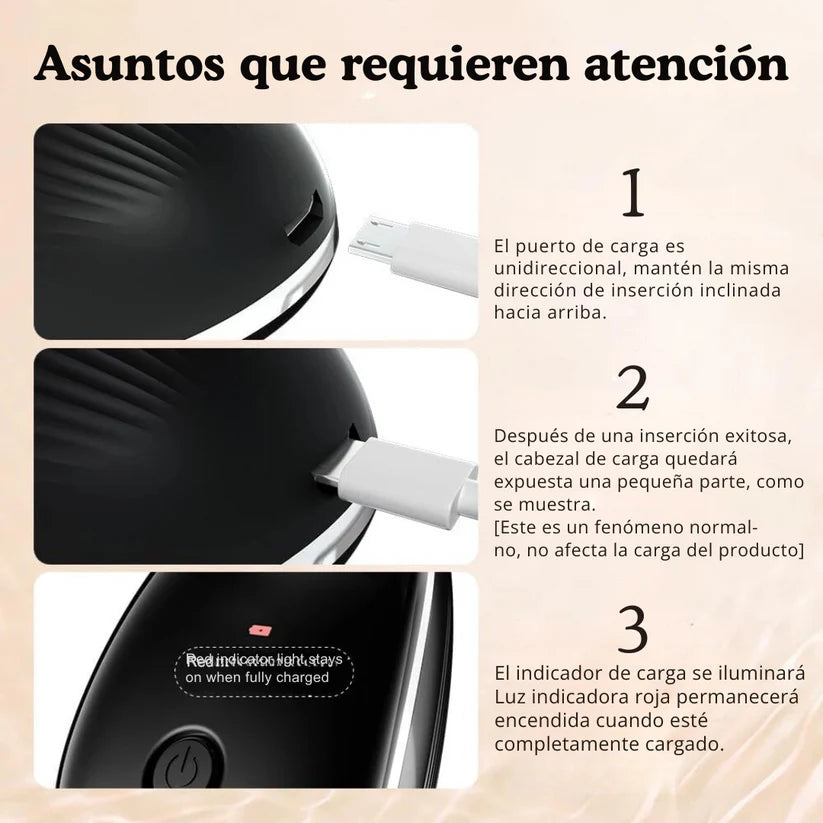 Masajeador Facial Eléctrico Anti-Arruga Luz LED