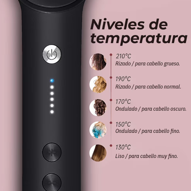 Cepillo Alisador de Pelo Eléctrico Anti-Frizz
