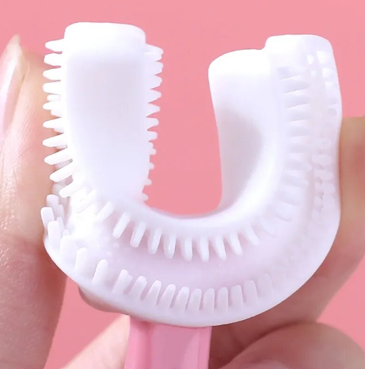 Cepillo Limpiador Dental en Forma de U Para Niños de Silicona