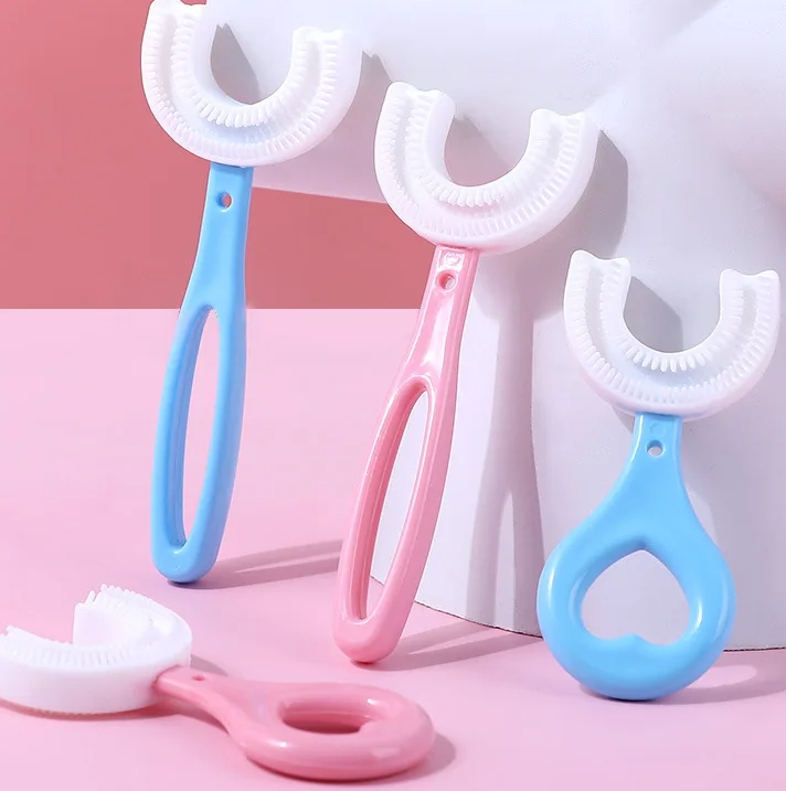 Cepillo Limpiador Dental en Forma de U Para Niños de Silicona