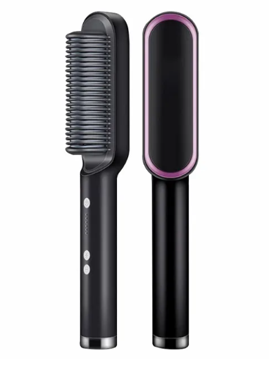Cepillo Alisador de Pelo Eléctrico Anti-Frizz