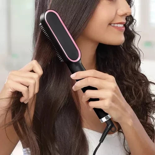 Cepillo Alisador de Pelo Eléctrico Anti-Frizz