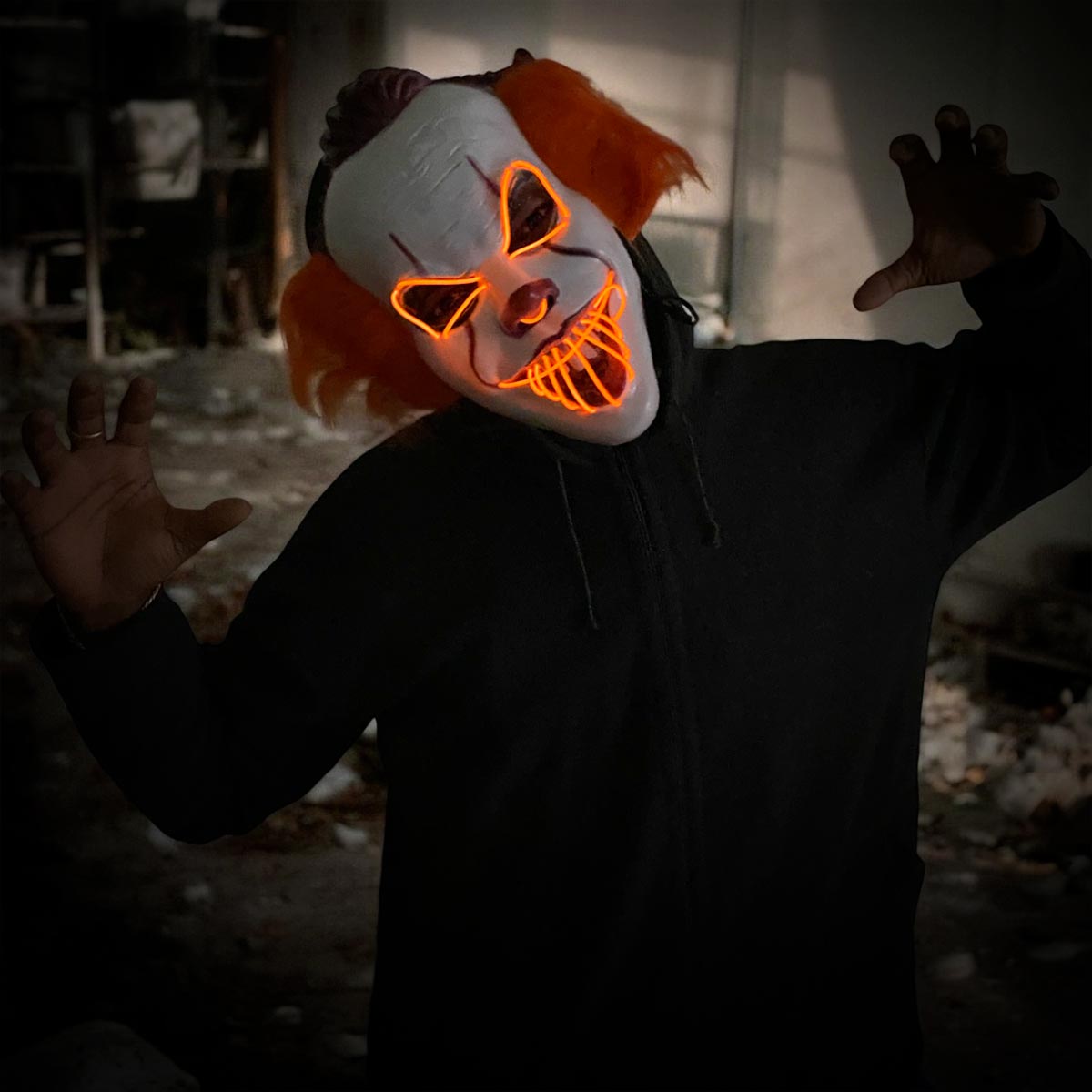 Mascara Payaso It Led Luz Halloween