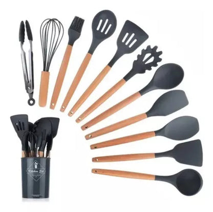 Kit 12 Utensilios de Cocina Silicona