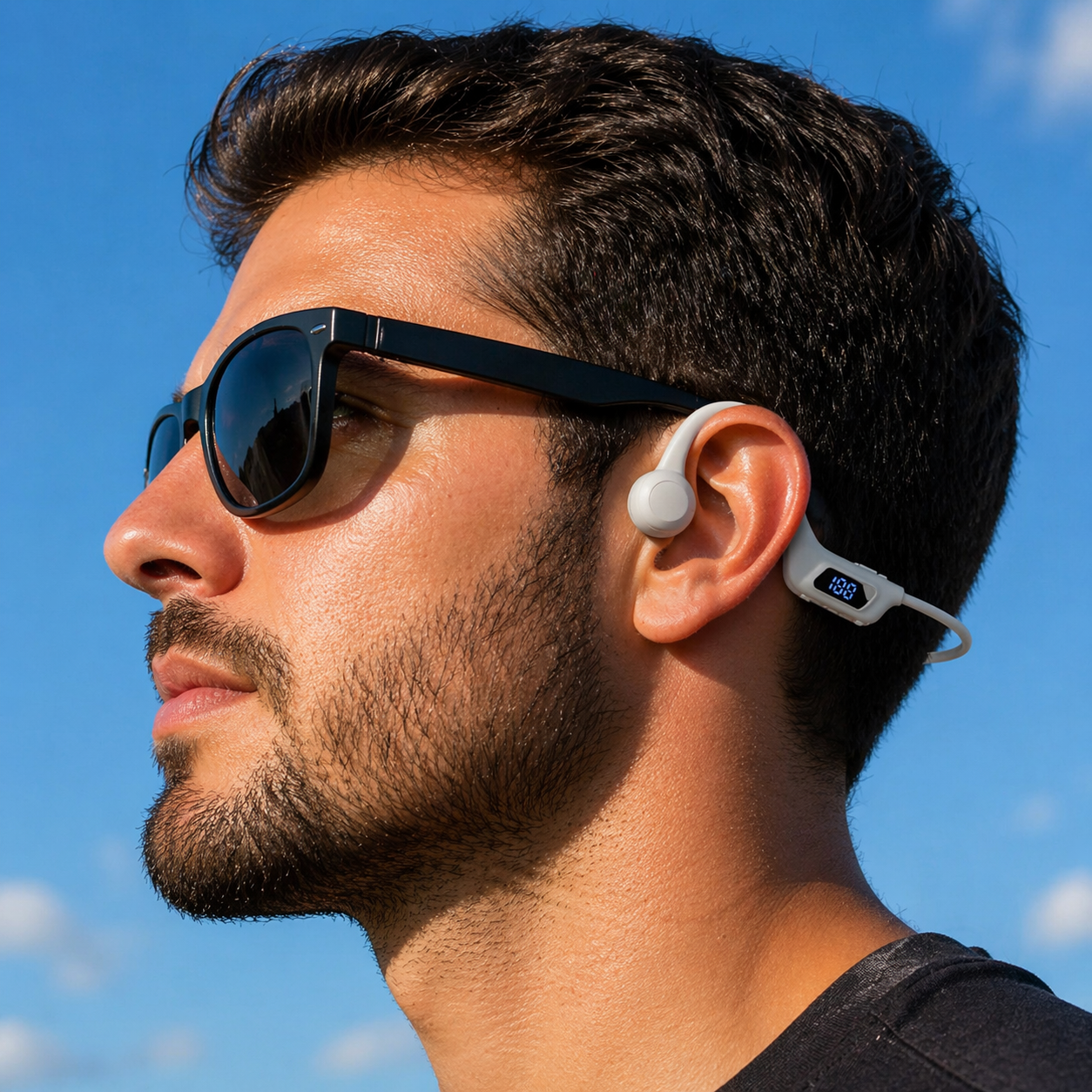 Audifonos Bluetooth Conducción Osea con Pantalla