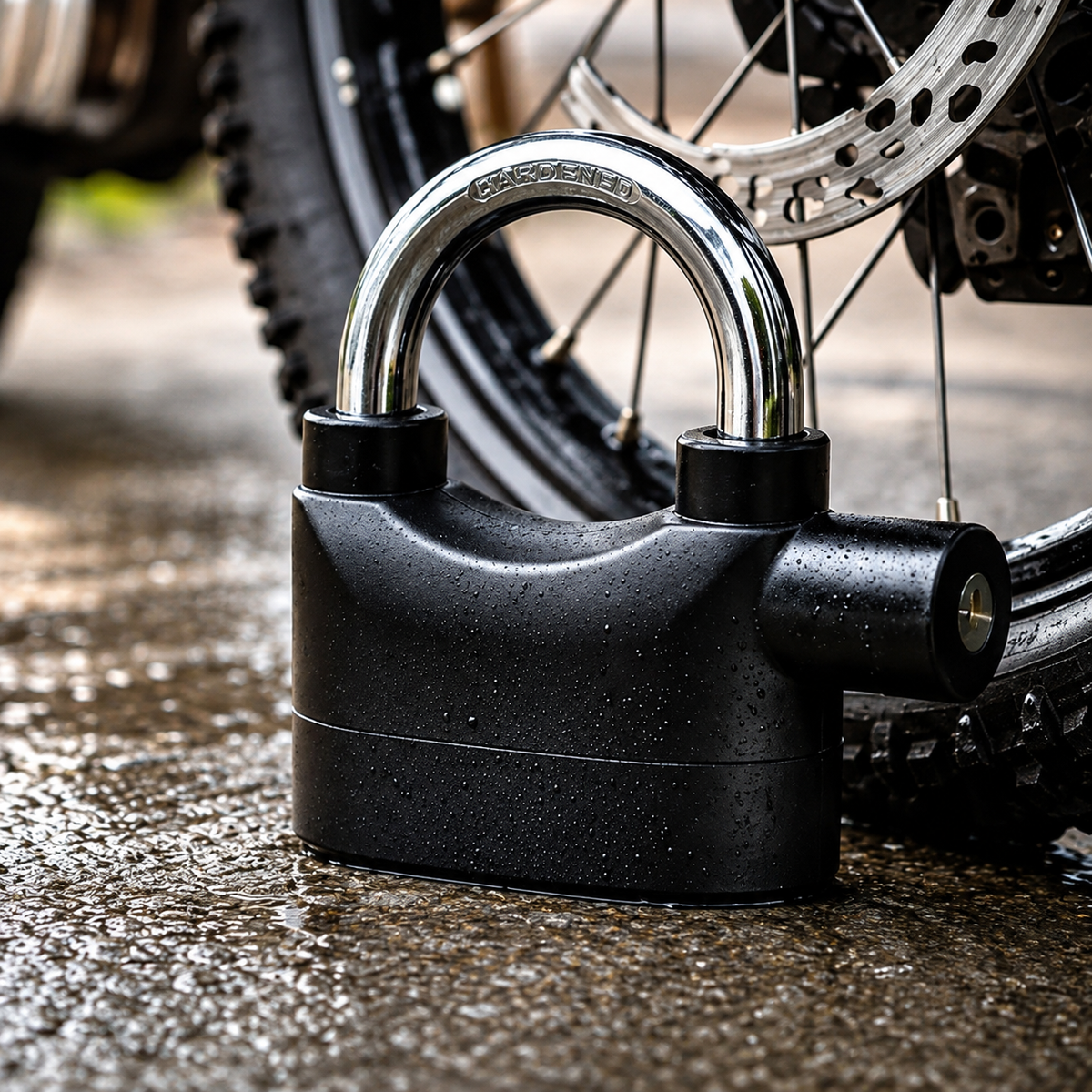 Candado Premium Con Alarma Para Motos Y Bicicletas