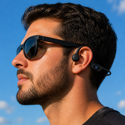 Audifonos Bluetooth Conducción Osea con Pantalla