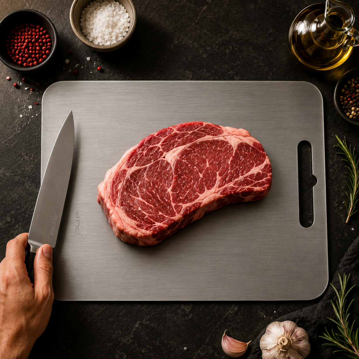 Tabla de Cocinar de Acero Inoxidable Premium