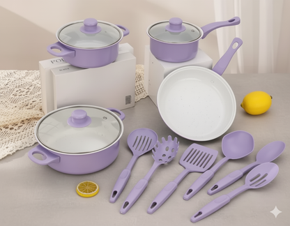 Set de Ollas Premium Antiadherentes 13x Piezas