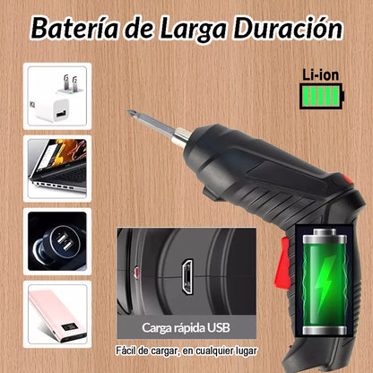 Destornillador Inalambrico Eléctrico Premium con 46 piezas
