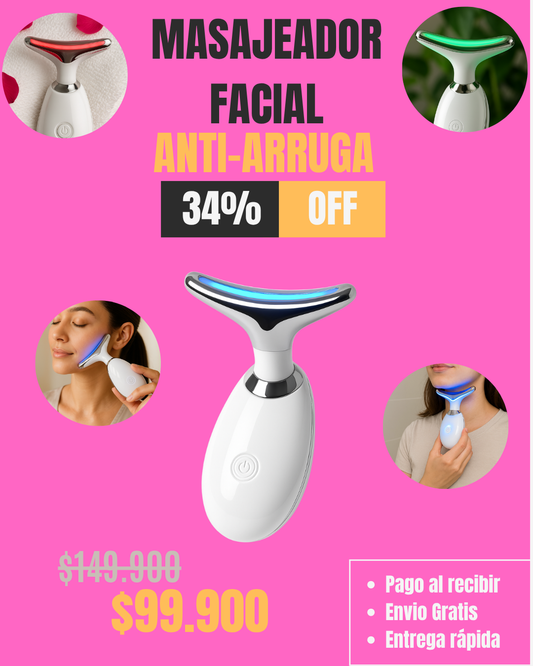 Masajeador Facial Anti-Arruga Luz LED