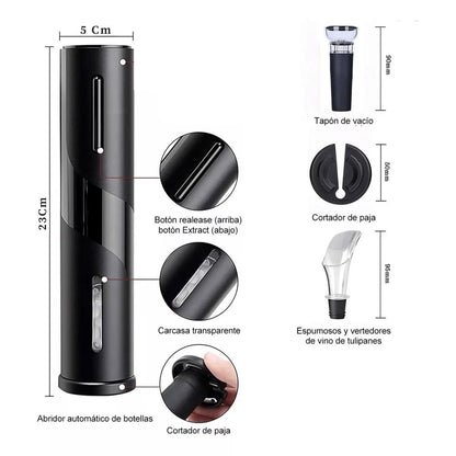 Sacacorchos Eléctrico + Kit para Vino